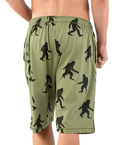 Lazy One Pajama Shorts for Men, Men's Pajama Bottoms, Sleepwear, Mythical, Creature (Bigfoot, Small) - Image 2