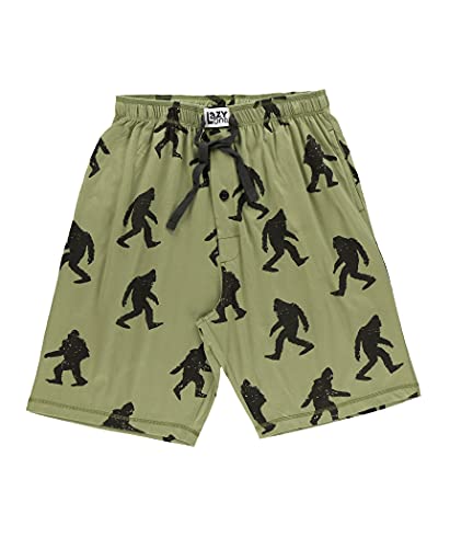 Lazy One Pajama Shorts for Men, Men's Pajama Bottoms, Sleepwear, Mythical, Creature (Bigfoot, Small) - Image 3