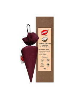 RUNBUGZ RunBugz Activated Carbon Air Purifier Cone to remove Odor and Moisture from Car Bathroom and Kitchen 75 Grams Coconut Activated Charcoal Classic Maroon Pack of 3  - Image 2