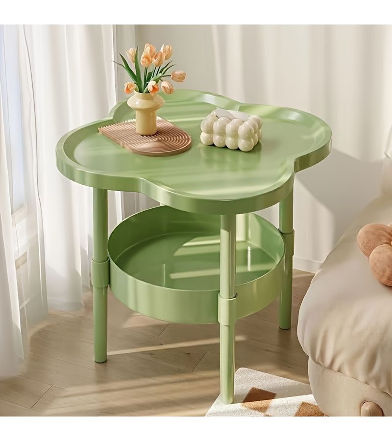 أخضر. طاولة جانبية بسيطة. مساحة توفير المساحة. رف محمول لغرفة النوم وغرفة المعيشة. - Image 3