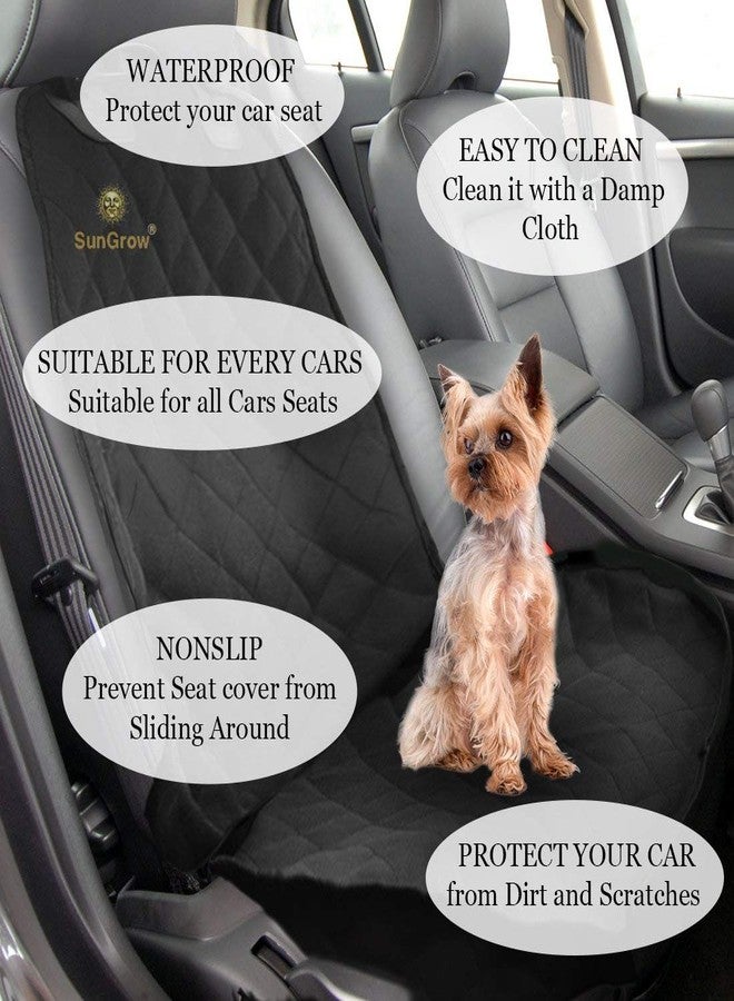 SunGrow Ferret & Dog Front Seat Car Cover, Bucket Seat Protector for Dogs, Captain Chair Seat Cover, Non-Slip Pet Car Seat Protector, Universal Fit, Washable Pet Seat Cover, Pet Travel Accessories - Image 3