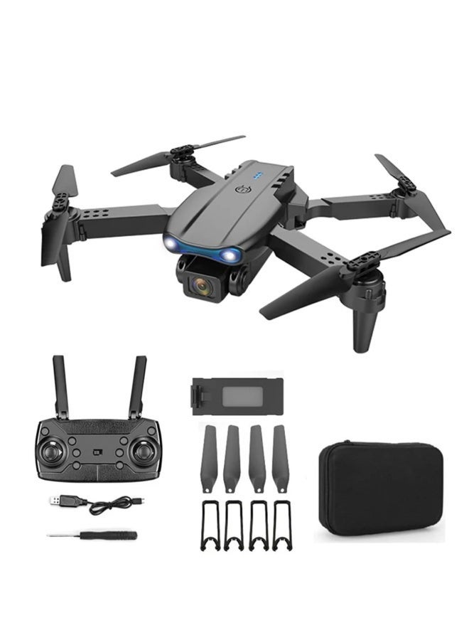 REZZOSS E88 PRO Foldable Drone with 4K HD Dual Camera & Obstacle Avoidance – RC Quadcopter for Adults & Beginners | FPV WiFi Live Video, Altitude Hold & Headless Mode | Mini Travel Drone with Carrying Case & 2 Batteries | Tech Gift for Kids & Adults - Image 1