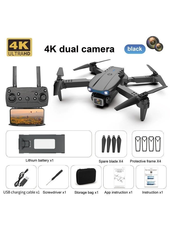 REZZOSS E88 PRO Foldable Drone with 4K HD Dual Camera & Obstacle Avoidance – RC Quadcopter for Adults & Beginners | FPV WiFi Live Video, Altitude Hold & Headless Mode | Mini Travel Drone with Carrying Case & 2 Batteries | Tech Gift for Kids & Adults - Image 2