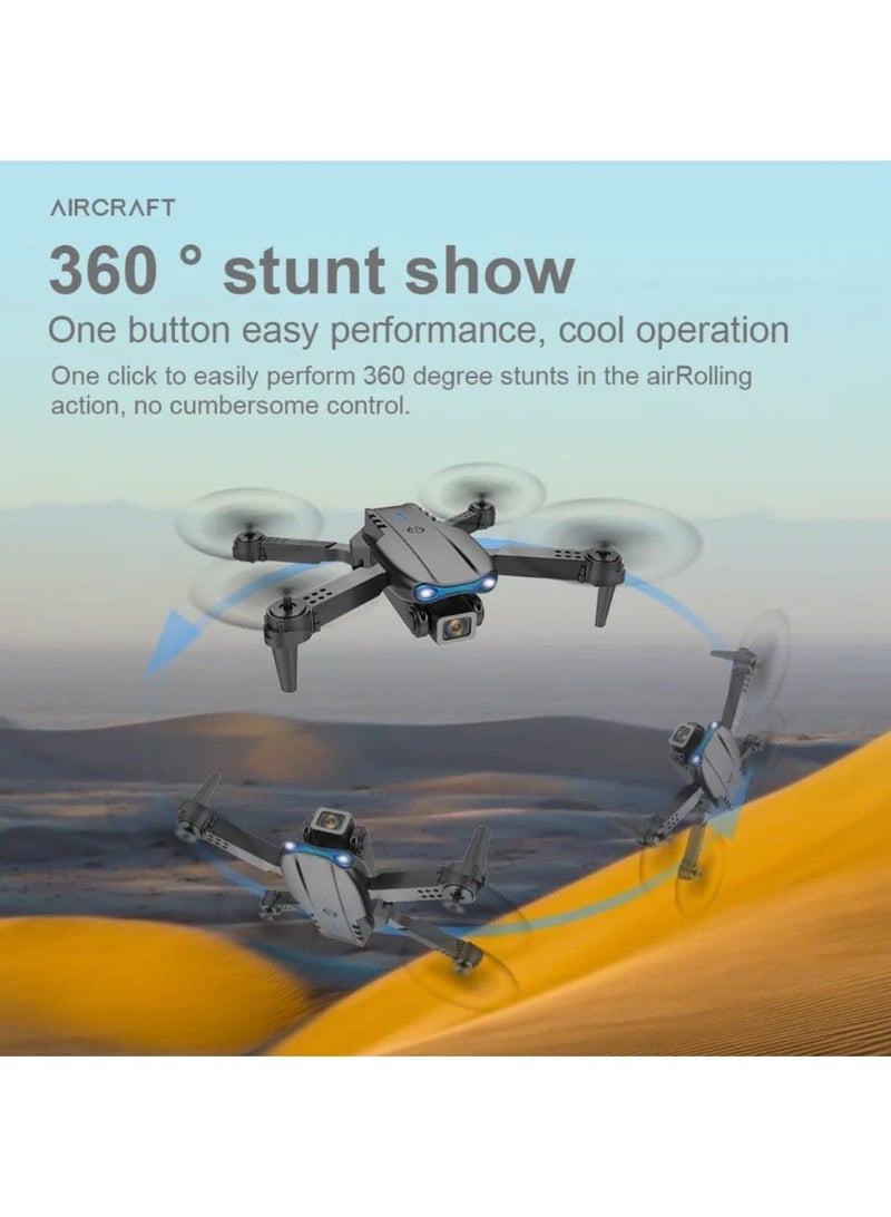 REZZOSS E88 PRO Foldable Drone with 4K HD Dual Camera & Obstacle Avoidance – RC Quadcopter for Adults & Beginners | FPV WiFi Live Video, Altitude Hold & Headless Mode | Mini Travel Drone with Carrying Case & 2 Batteries | Tech Gift for Kids & Adults - Image 4