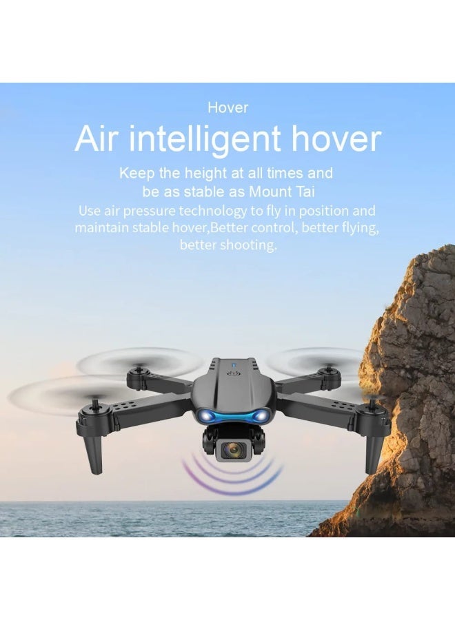 REZZOSS E88 PRO Foldable Drone with 4K HD Dual Camera & Obstacle Avoidance – RC Quadcopter for Adults & Beginners | FPV WiFi Live Video, Altitude Hold & Headless Mode | Mini Travel Drone with Carrying Case & 2 Batteries | Tech Gift for Kids & Adults - Image 5