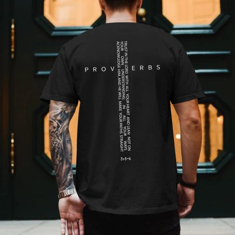 Lubpow Christian Shirts for Men Vintage Religious Cross Bible Verse T-Shirt Jesus Faith Tshirt Inspirational Graphic Tees(Black,M) - Image 3