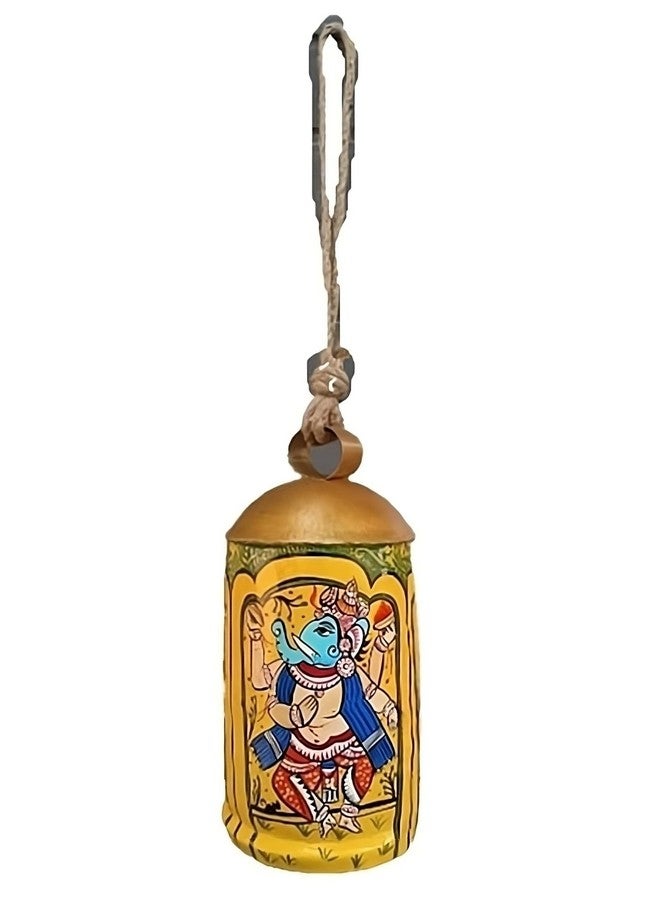 Garden Aura Hand-Painted Ganesha Bell, Metal Hanging Home Decor, Wall Hanging(Pack of 1) - Image 1