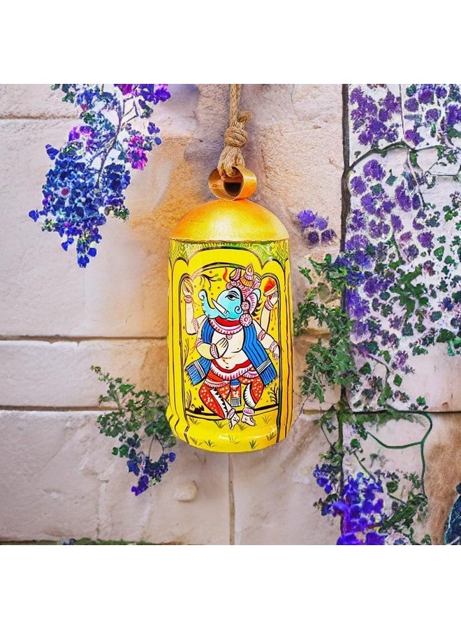 Garden Aura Hand-Painted Ganesha Bell, Metal Hanging Home Decor, Wall Hanging(Pack of 1) - Image 4