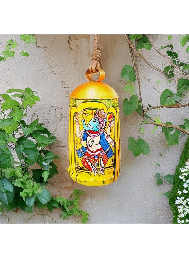 Garden Aura Hand-Painted Ganesha Bell, Metal Hanging Home Decor, Wall Hanging(Pack of 1) - Image 2