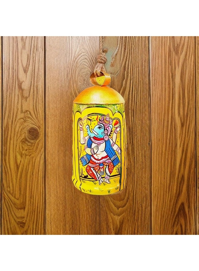 Garden Aura Hand-Painted Ganesha Bell, Metal Hanging Home Decor, Wall Hanging(Pack of 1) - Image 3
