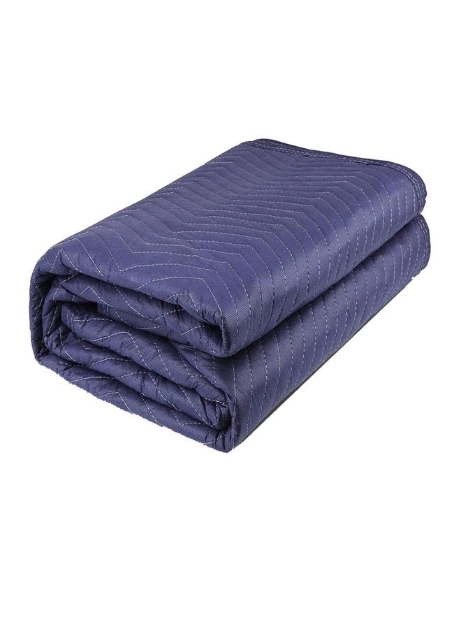 U HOMOVING 1 Pack Moving Blankets Heavy Duty 80"x72" Quilted Packing Blankets for Moving Furniture Padded Shipping Furniture Mover Blankets Blue - Image 1