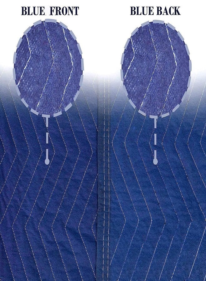 U HOMOVING 1 Pack Moving Blankets Heavy Duty 80"x72" Quilted Packing Blankets for Moving Furniture Padded Shipping Furniture Mover Blankets Blue - Image 4