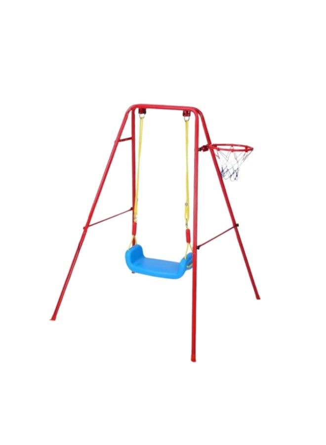 Toddler Swing Set, Baby Swing for Indoor Outdoor Play Foldable Metal Stand