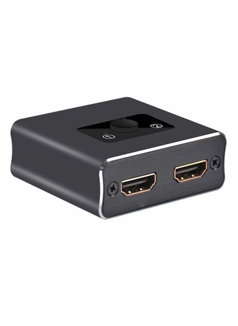 Excefore - HDMI Switch, HDMI 2.0 Splitter 2 x 1/1 x 2. No External Power Required Aluminum Alloy 60Hz Support 4K 3D HD 1080P for Xbox PS4 Roku HDTV, HDMI Switcher 2 Input 1 Output - Image 1