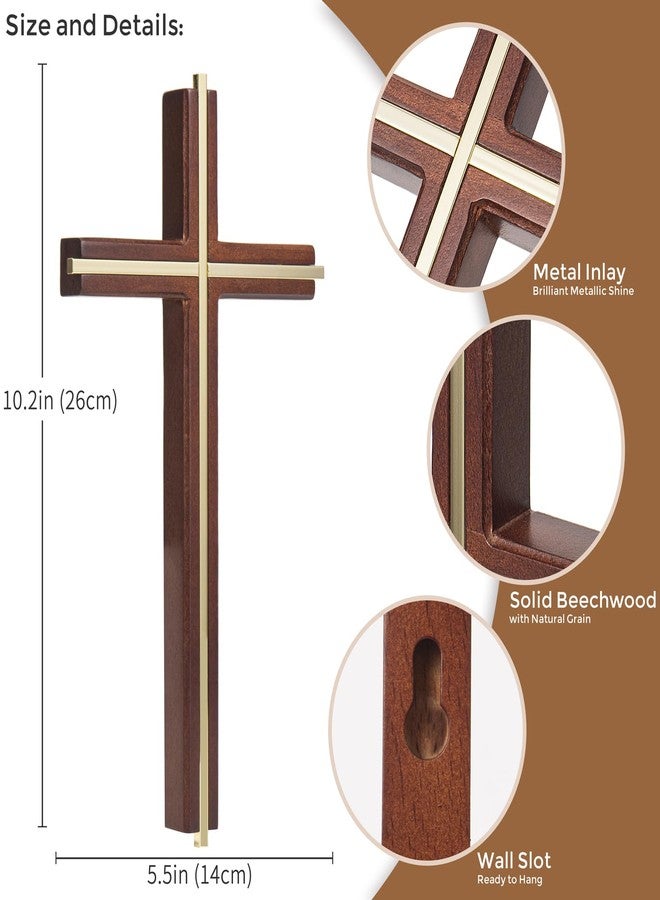 ACHIBANG 10" Wooden Cross for Wall, Modern Minimalist Wall Cross for Home Decor and Blessing, Catholic Gifts - Image 4