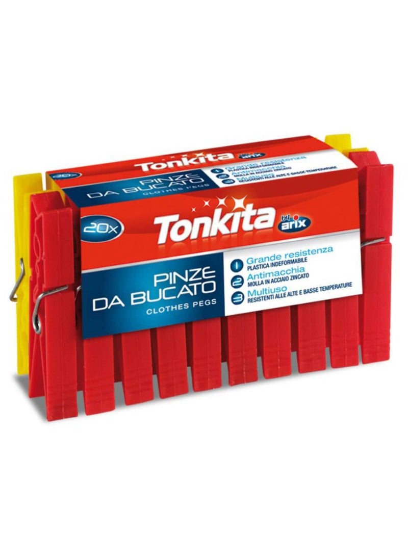 Tonkita Plastic Pegs Pack 14 X 4 X 4cm 20 Pieces - pzsku/ZEF928245C878B27D1FF6Z/45/_/1699277814/33008a0a-eee4-4ed1-830f-e5a37fc94152