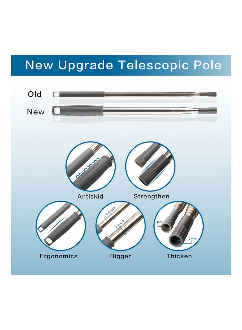 Loquat Dusters for Cleaning High Ceiling Fan Microfiber Duster with Extension Pole 30-100 Inches Retractable Gap Dust Brush Cleaner Long Feather Duster for Cleaning Cobweb Blinds Furniture - Image 4