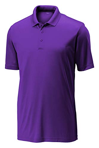 Opna Mens Dry-Fit Golf Polo Shirts,Purple,Large - Image 1