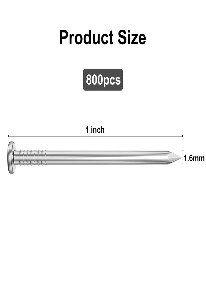 VGBUY 800PCS Stainless Steel Hardware Nails - 1 Inch Flat Head Nails for Hanging Pictures, Wall & Wood Finishing - Image 4