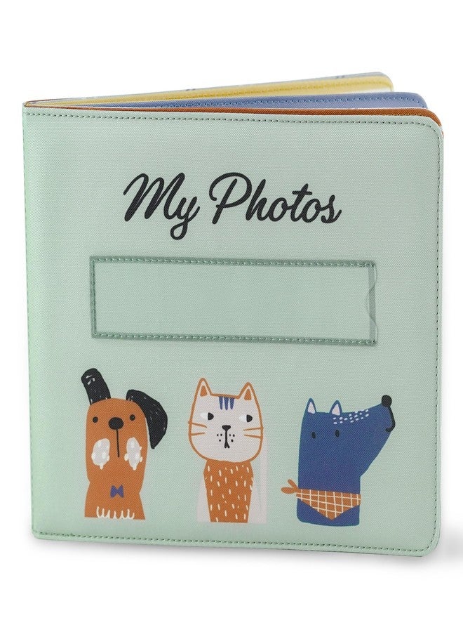 Fanna Baby's My First Photo Album with Cat and Dog Patterns, Soft Cloth Photo Album with Color Pages for 10 Pictures (4x6 inches) - Image 1