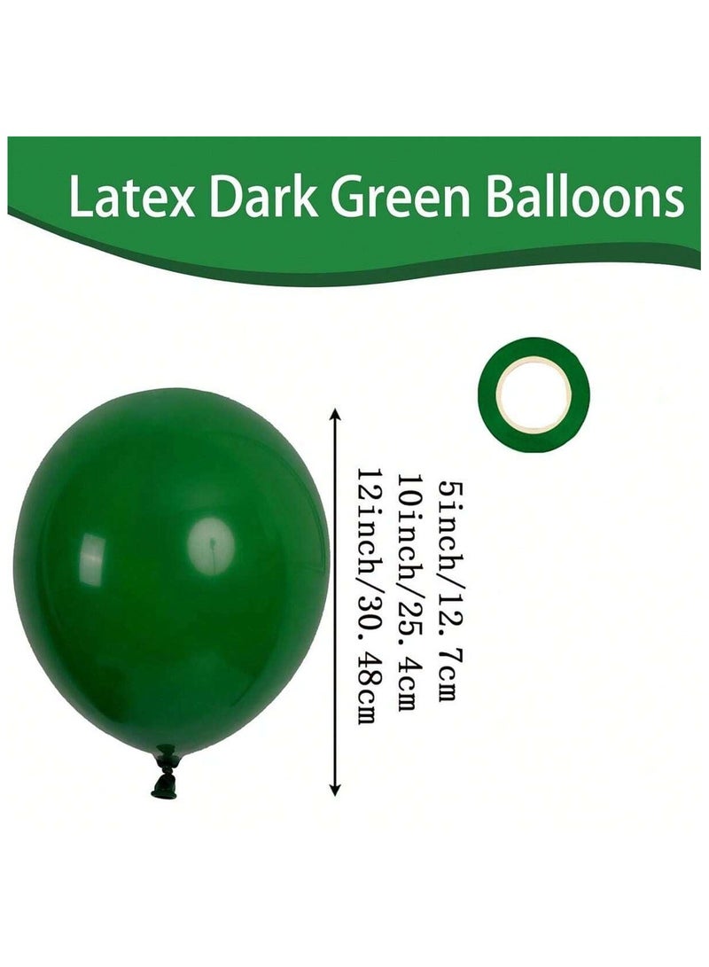 A set of dark green latex balloons to decorate birthday parties, Saudi National Day, Founding Day, and all special occasions, 25 pieces - Image 4