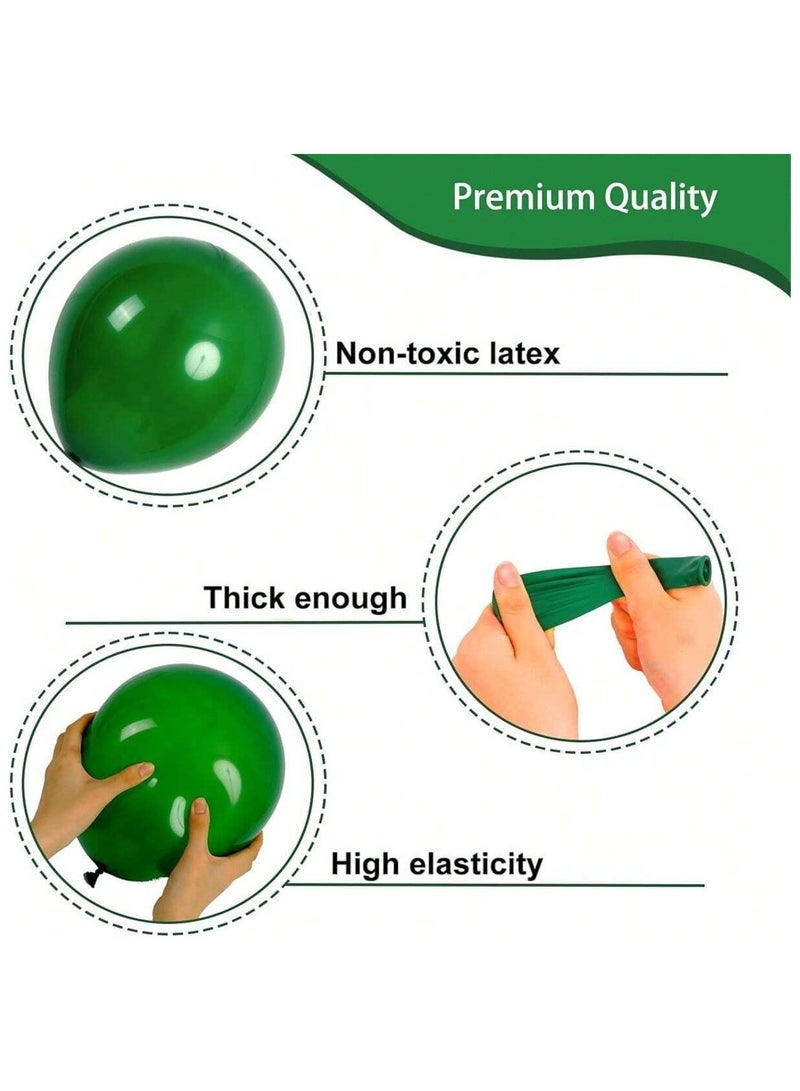 A set of dark green latex balloons to decorate birthday parties, Saudi National Day, Founding Day, and all special occasions, 25 pieces - Image 5