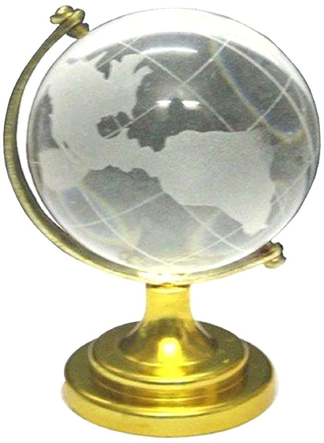 numeroastro Vastu | Feng Shui Crystal Globe With Golden Stand (9 Cms) (1 Pc) - Image 3