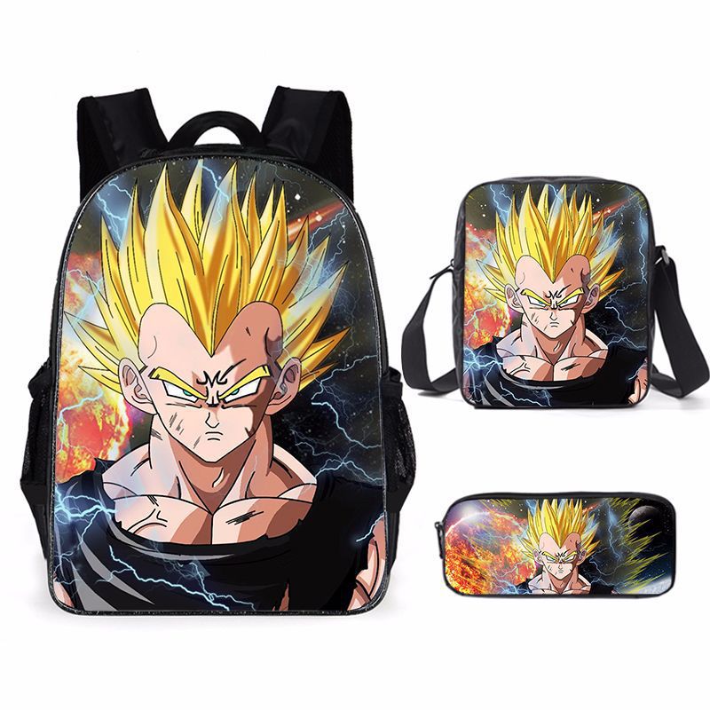 'S New Anime Cartoon Printed Backpack, Primary And Secondary School Student School Bag, Shoulder Bag, Pencil Bag Three-Piece Set - Image 5