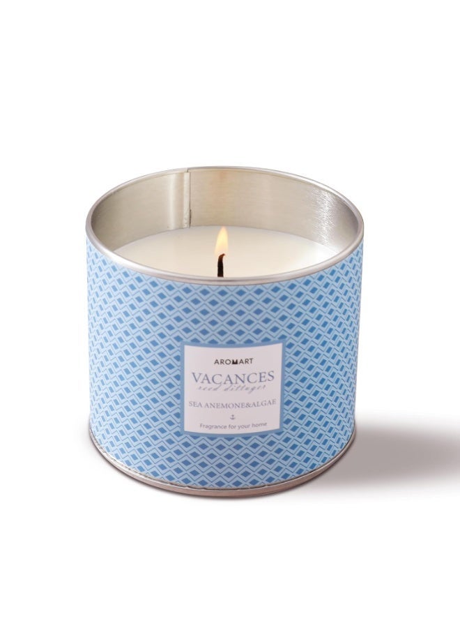 The Better Home Scented Candles for Home Décor (34Hrs Burn Time) 'AROMART VACANCES SEA ANEMONE & ALGAE'  Jasmine Aroma Scented Candles for Bedroom Reusable Tin Jar|Diwali Decoration Items for Home Décor | Diwali Gifts - Image 2