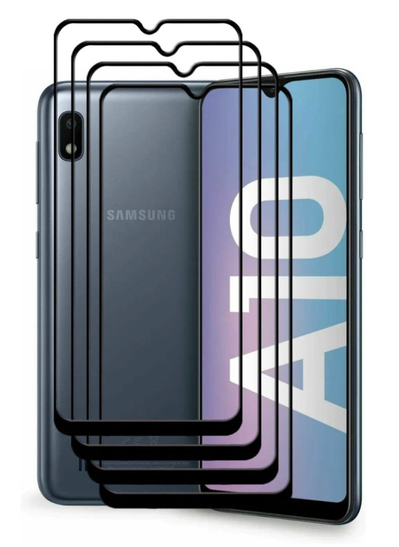 ACLIX 4 Pieces Antistatic ESD Dustproof Premium Quality High Definition Tempered Glass Screen Protector Designed For Samsung Galaxy A10 - Image 1
