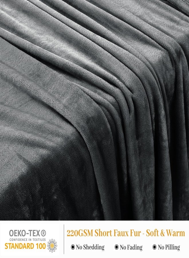 YIYEA Fleece Fitted Sheet Only, Ultra Soft Plush Velvet Deep Pocket Fitted Bottom Sheet for Fall Winter, Cozy Warmth and No Shedding, Dark Dray, Full - Image 3