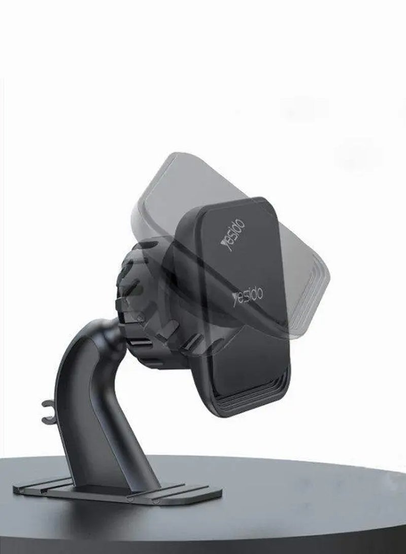 يسيدو حامل هاتف مغناطيسي عالمي للسيارة 2 في 1 من Yesido GA12، قاعدة شفط مغناطيسية للوحة القيادة وفتحة التهوية - أسود - Image 5