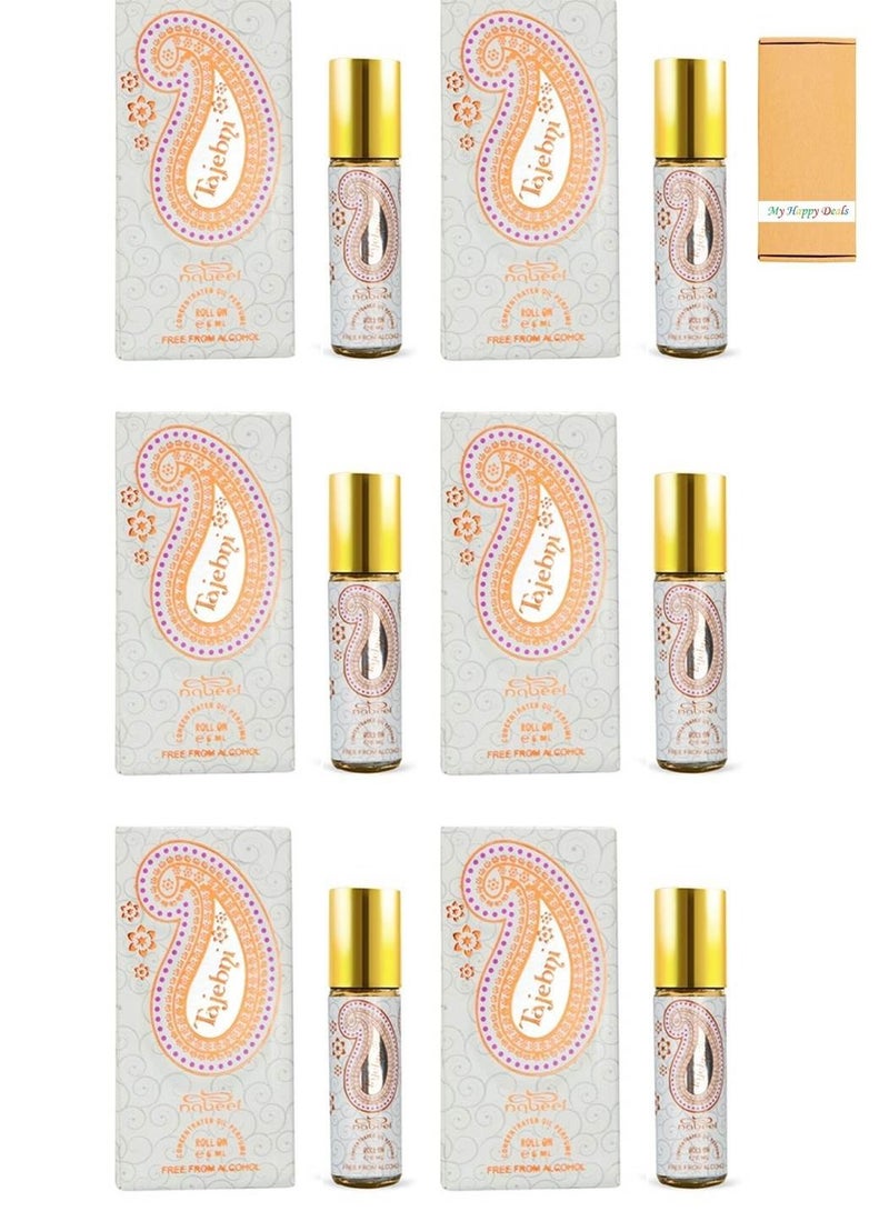 نبيل 6 قطع نبيل تاجبيني خالي من الكحول عطر زيتي 6 مل - Image 1