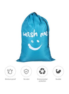 NIBEMINENT Multi-Functional Foldable Laundry Bag Blue/White  - Image 5