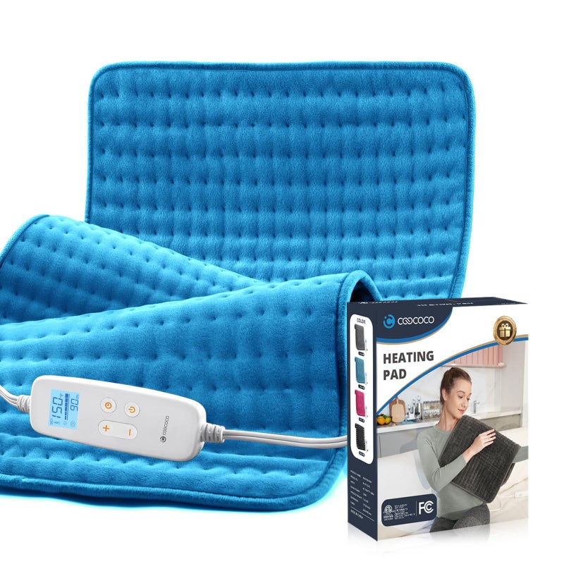 CooCoCo HSA Approved Heating Pad for Back Pain & Cramps Relief, CooCoCo Large Heated Pad for Neck and Shoulders, Gifts for Dad Husband Him Mom Her Women Men, Machine Washable, 10ft Cord - Image 1