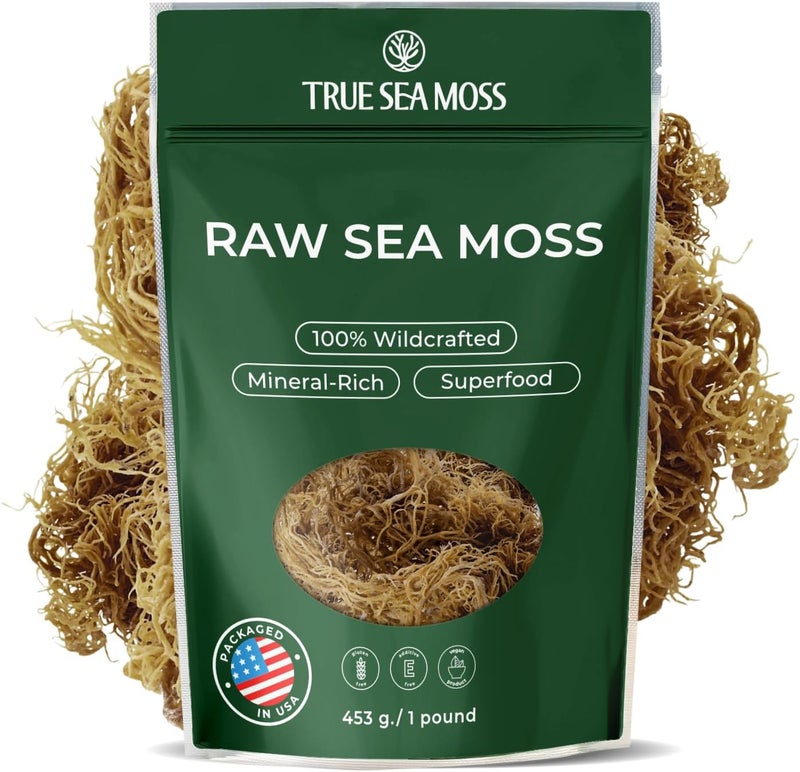 trueseamoss True Sea Moss Raw - 100% Wildcrafted Irish Sea Moss for Digestion and Gut Health - 16oz (453g) Superfood - Image 1
