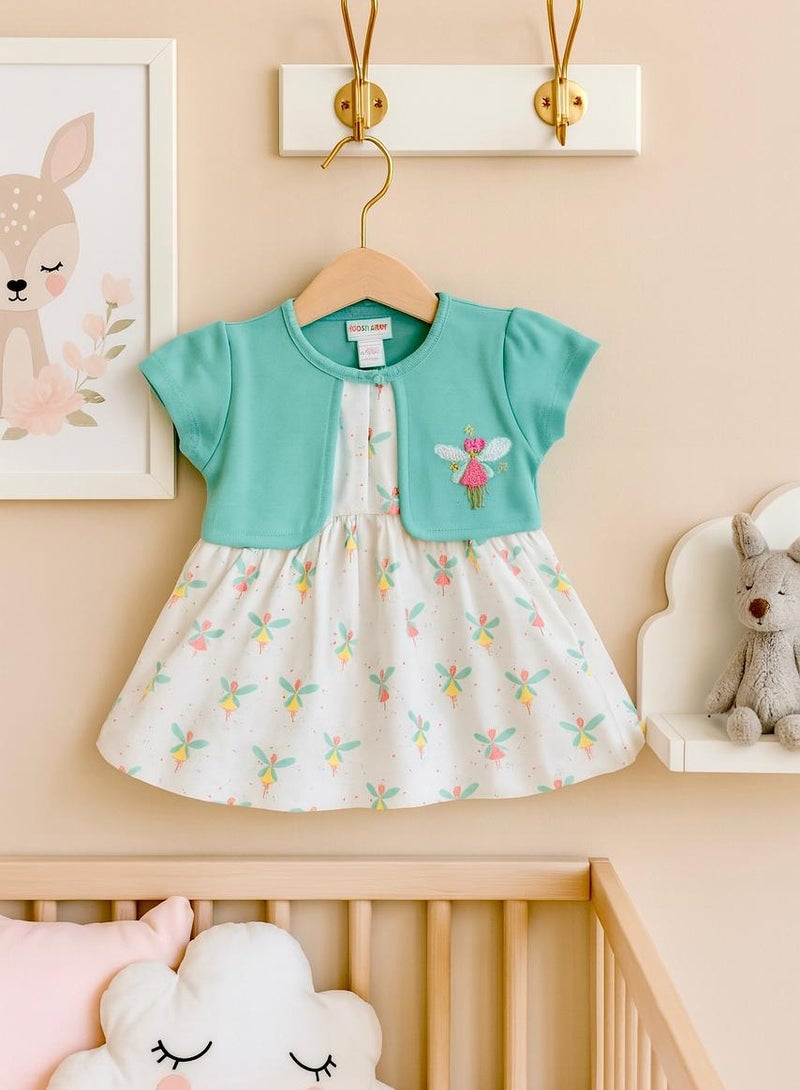 ANDRINA Newborn baby girls butterfly dress, soft design and attractive summer colors, party and event clothes for girls - Image 2