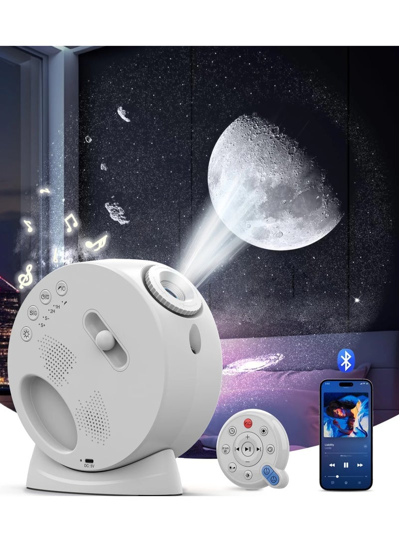 بلو فاير مشروع مجرة ونجوم مع تأثير نيازك 4K وسماعة بلوتوث | 12 اسطوانة أفلام HD (النظام الشمسي، ديناصورات) | ضوء ليلي للأطفال، منبه، ديكور غرف للنوم و home theater - Image 1