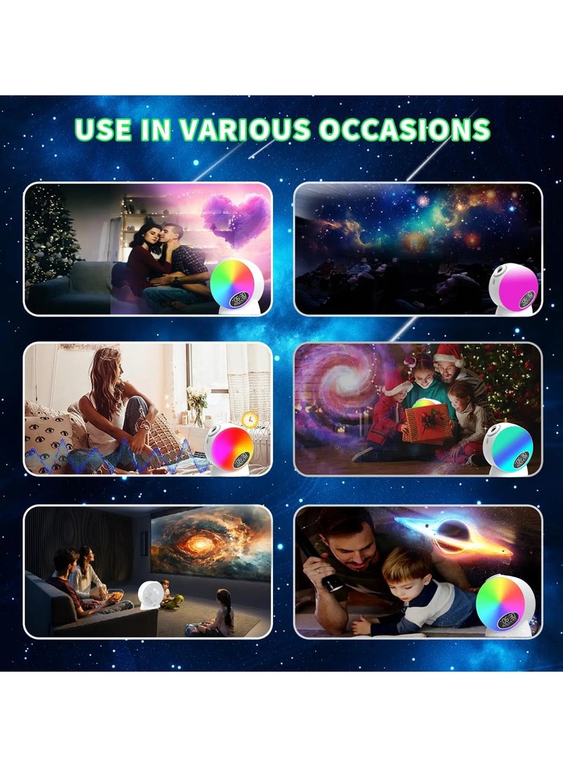 بلو فاير مشروع مجرة ونجوم مع تأثير نيازك 4K وسماعة بلوتوث | 12 اسطوانة أفلام HD (النظام الشمسي، ديناصورات) | ضوء ليلي للأطفال، منبه، ديكور غرف للنوم و home theater - Image 2