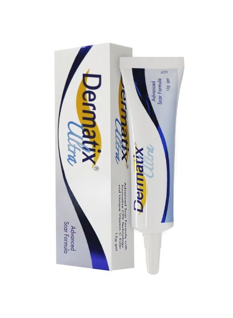 Dermatix جل متقدم للندبات 15 جرام لتحسين مظهر الندبات، يجف بسرعة وتركيبة جل سيليكون فريدة، يستخدم لعلاج الكيلويد والندبات الجراحية والندبات الضخامية، مناسب للبشرة الحساسة - Image 1