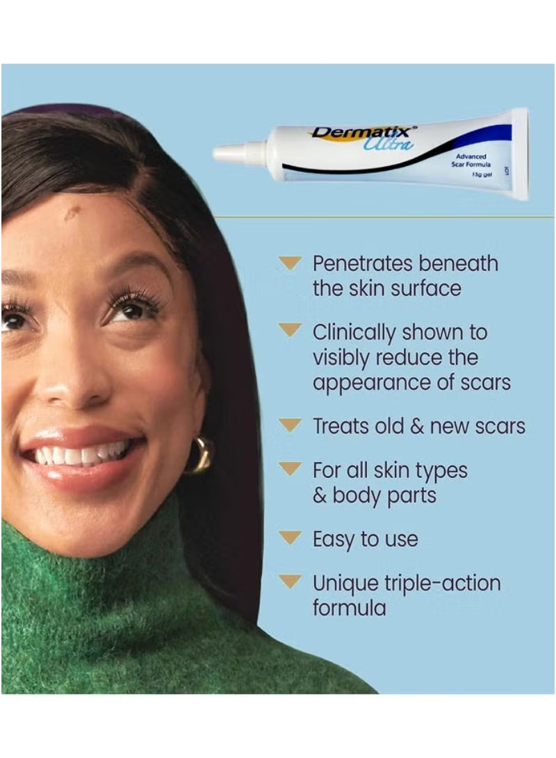 Dermatix جل متقدم للندبات 15 جرام لتحسين مظهر الندبات، يجف بسرعة وتركيبة جل سيليكون فريدة، يستخدم لعلاج الكيلويد والندبات الجراحية والندبات الضخامية، مناسب للبشرة الحساسة - Image 2
