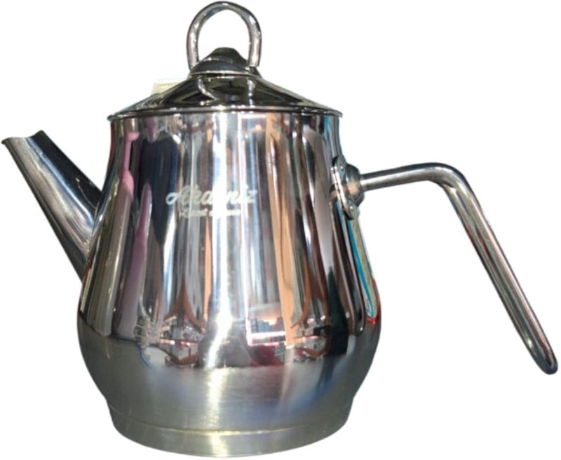 Stainless Steel Gooseneck Pour Over Coffee Kettle, Modern Design, Polished Finish, 1L