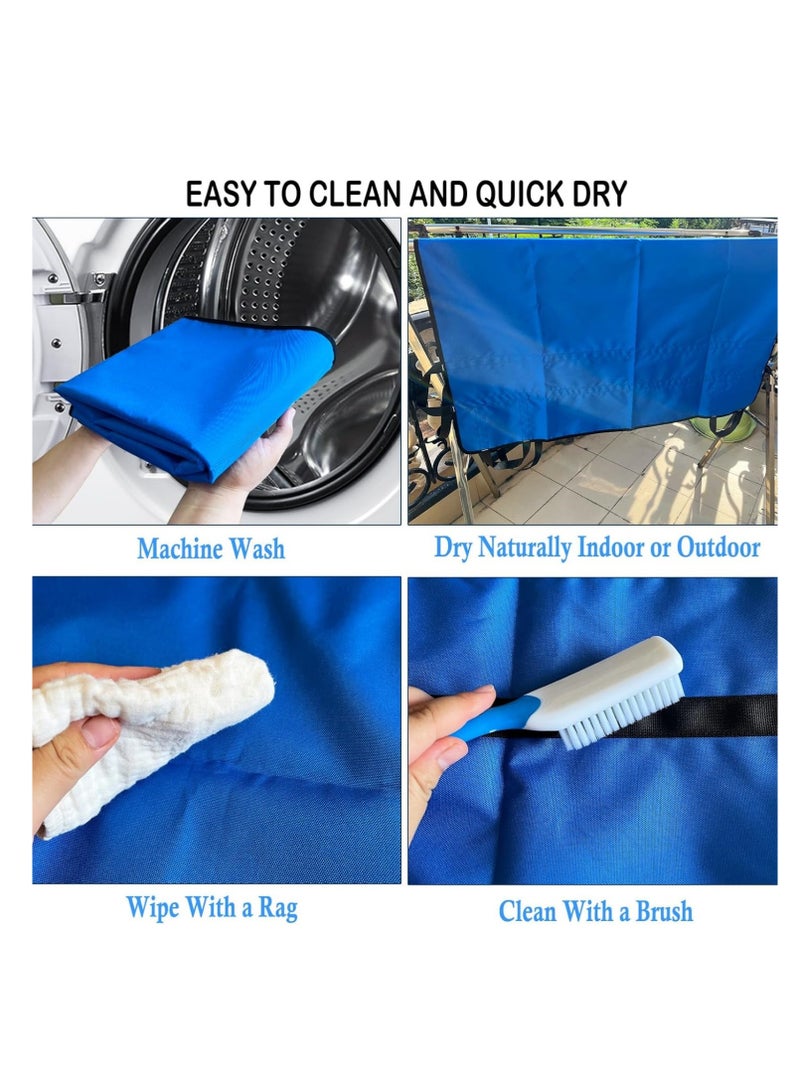 Positioning Bed Pads with 8 Reinforced Handles, Transfer Sheet for Turning, Lifting Sliding Repositioning,Transfer Board Reusable Washable Waterproof Draw Sheets for Hospital Bed at Home (Blue)