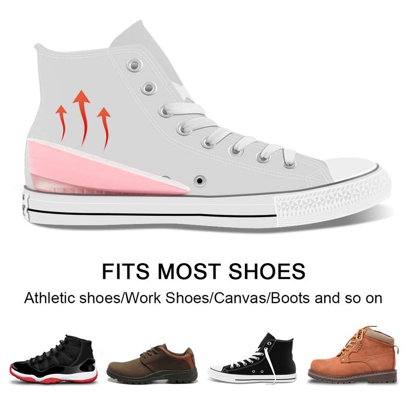 Dr.Foot Dr. Foot's Height Increase Insoles, Heel Cushion Inserts, Heel Lift Inserts for Leg Length Discrepancies (0.6" Height) Pink - Image 2