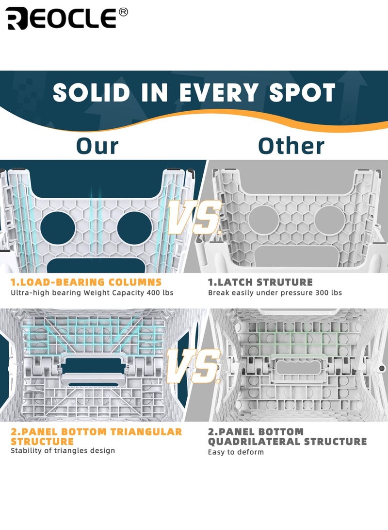 ريوكل كرسي قابل للطي مقعد مخيم كبير قابل للطي مقعد متعدد الأغراض محمول مع مقابض للاستخدام في الداخل والخارج - Image 4