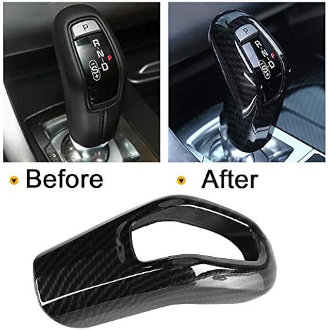 rayihni Carbon Fiber Car Gear Shift Knob Cover Trim for Land Rover Range Rover Sport 20142017 - Image 3