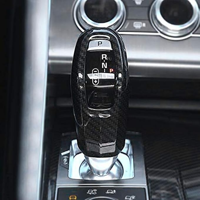 rayihni Carbon Fiber Car Gear Shift Knob Cover Trim for Land Rover Range Rover Sport 20142017 - Image 5