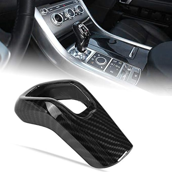 rayihni Carbon Fiber Car Gear Shift Knob Cover Trim for Land Rover Range Rover Sport 20142017 - Image 2