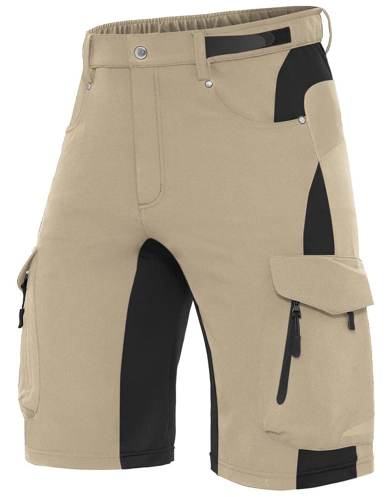 XKTTAC Men's Outdoor Quick Dry Lightweight Cargo Shorts for Hiking, Casual, Camping, Tactical, Fishing, Golf, Travel with 6 Pockets (Fossil, X-Large) - Image 1