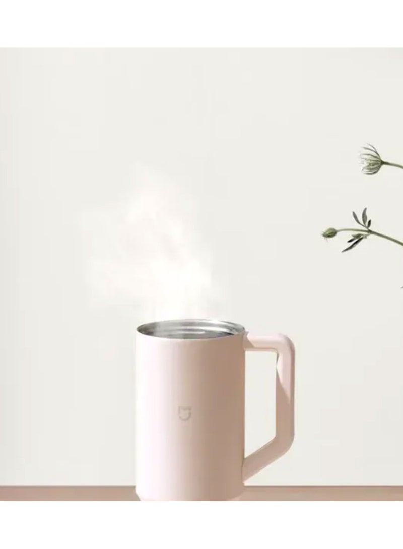 شاومي كوب كوب من القش، كوب ترمس من الفولاذ المقاوم للصدأ 316L مع مقبض سعة 1 لتر سعة كبيرة للسفر بالسيارة الرياضية- وردي - Image 3